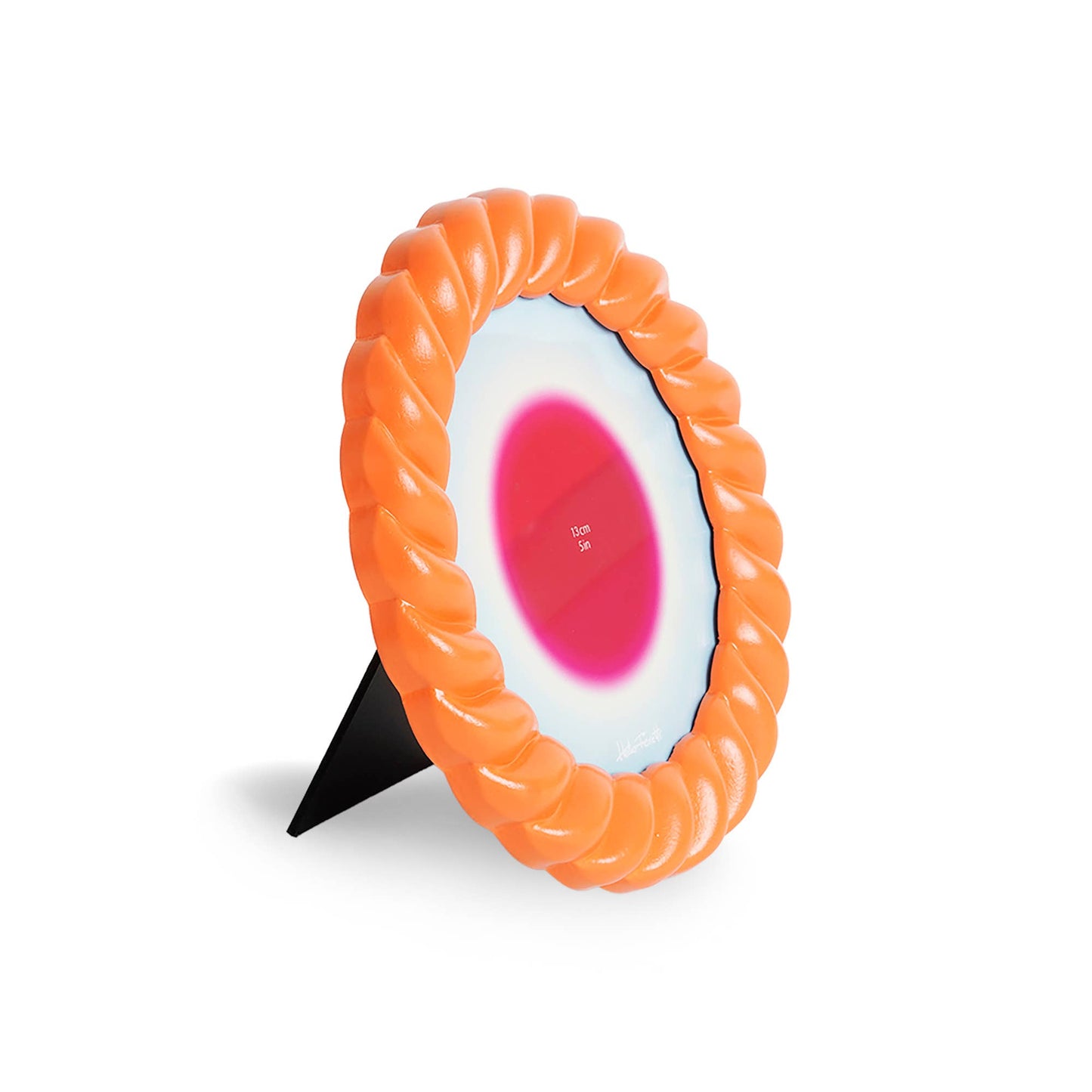 Helio Ferretti Oval Braid Photo Frame - Orange