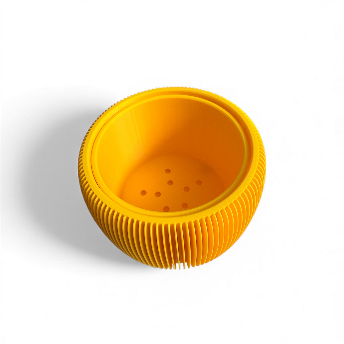RETRO RIBBED PLANTER BRIGHT SUNFLOWER SATIN