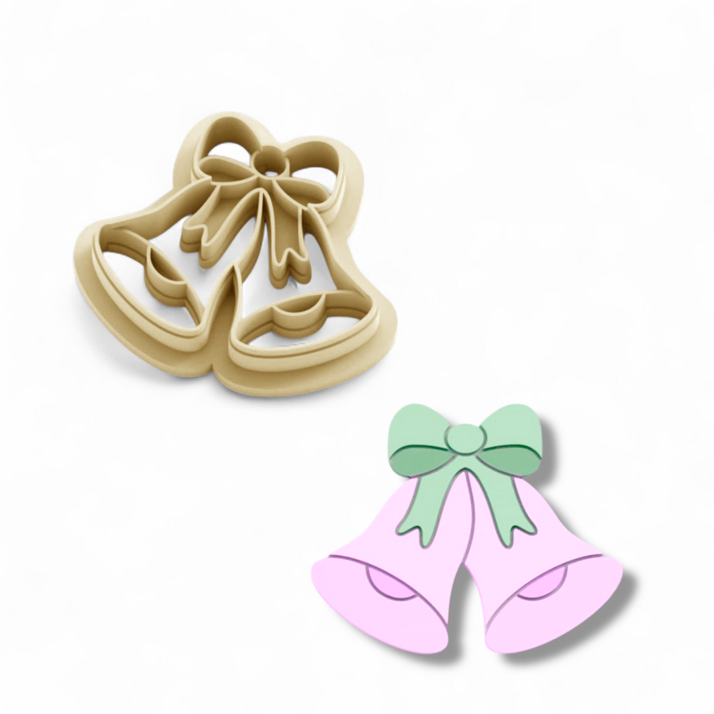 Jingle Bells Polymer Clay Cutter 20mm with sharp edge for festive crafting