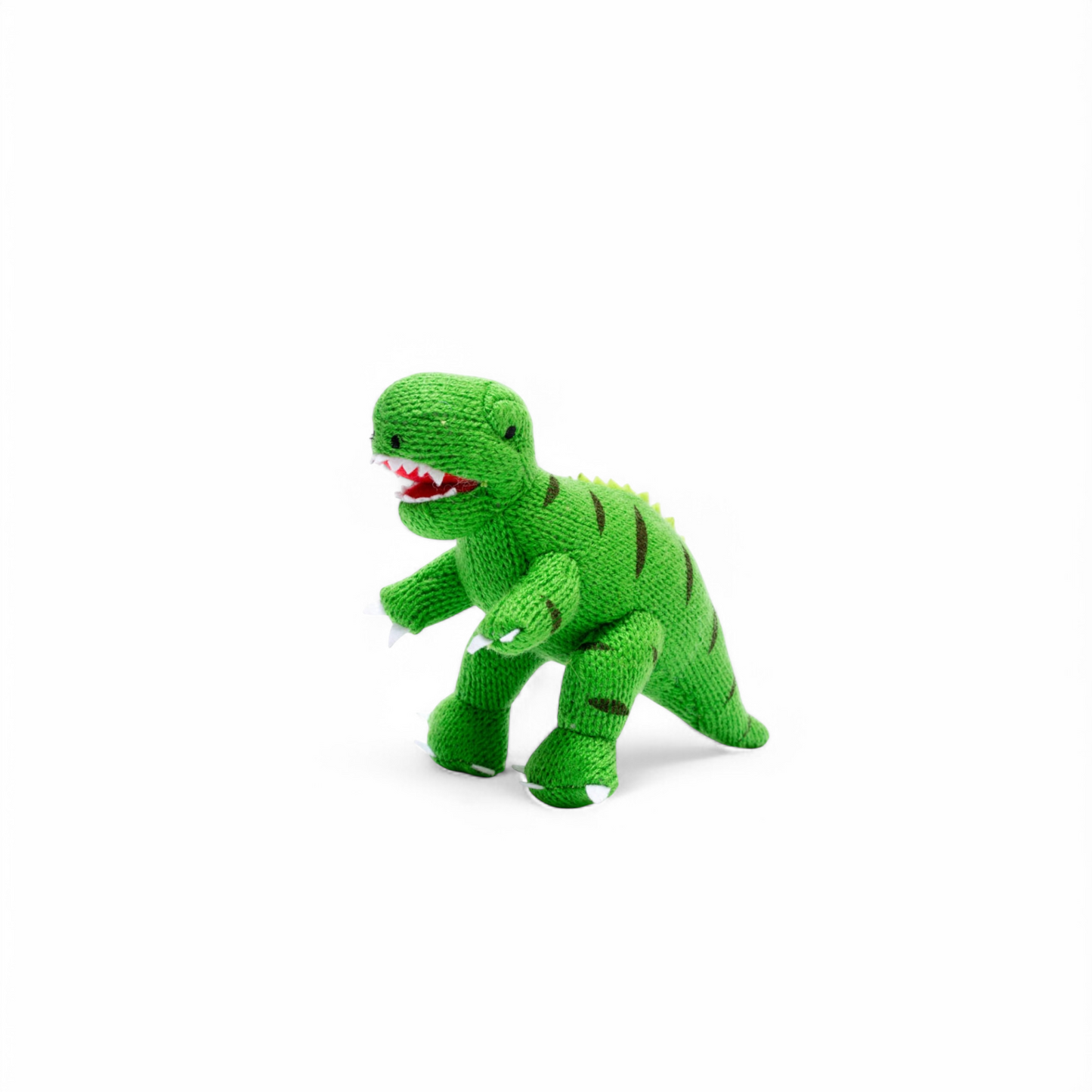 Best Years T Rex Dinosaur Rattle knitted baby toy with stripes and rattle sound