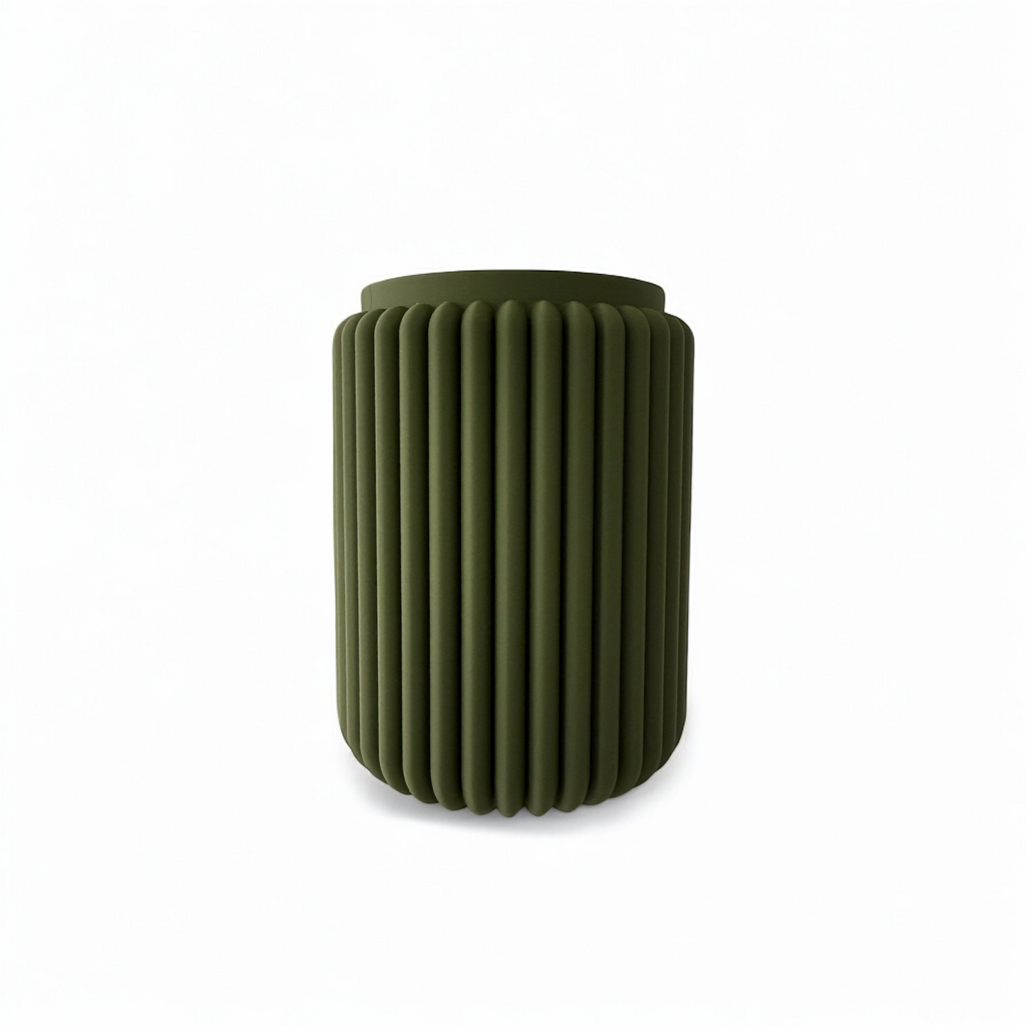Modern Ribbed Holder Green