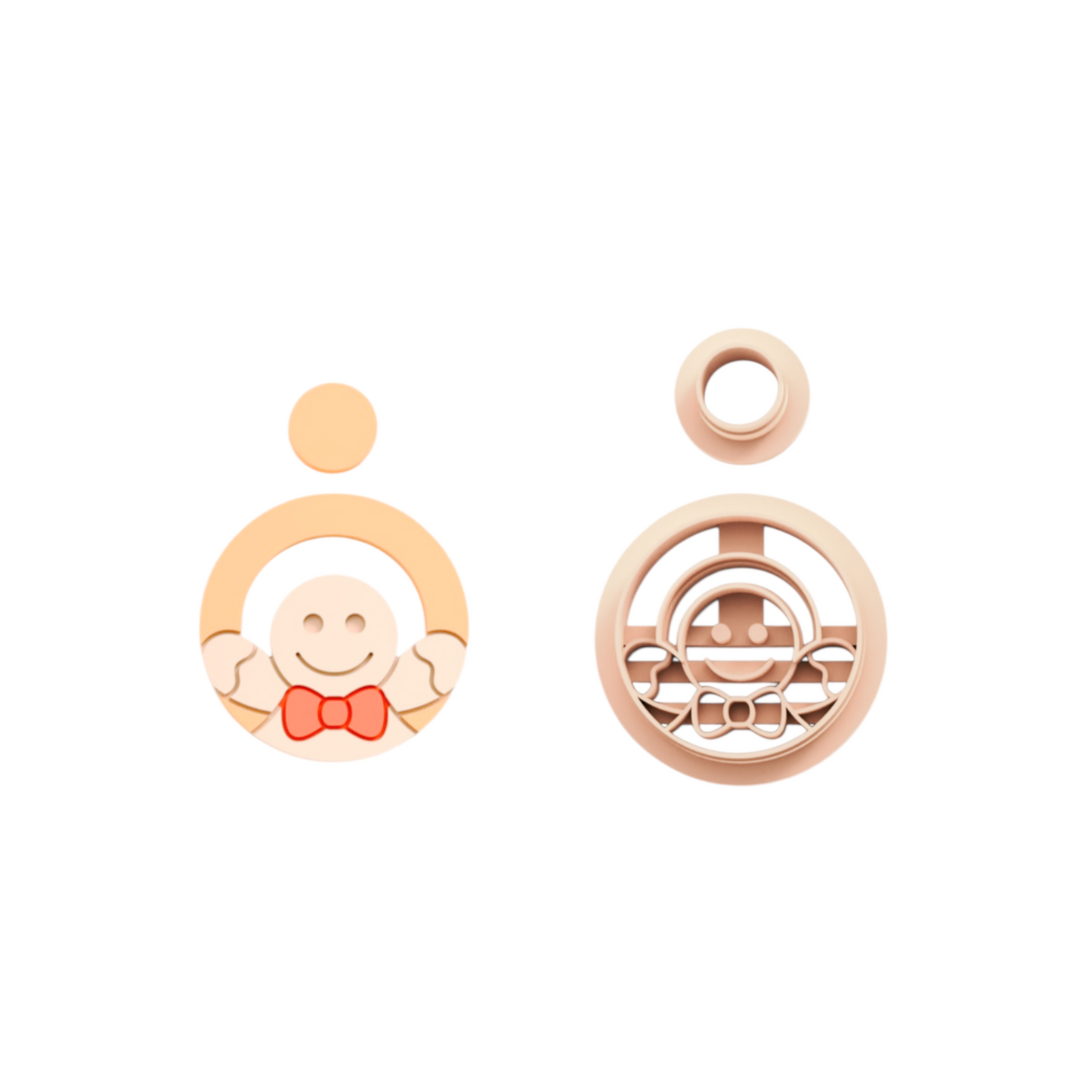 Gingerbread Girl Hoop 25mm clay cutter with sharp edge for precise cuts crafted in the UK