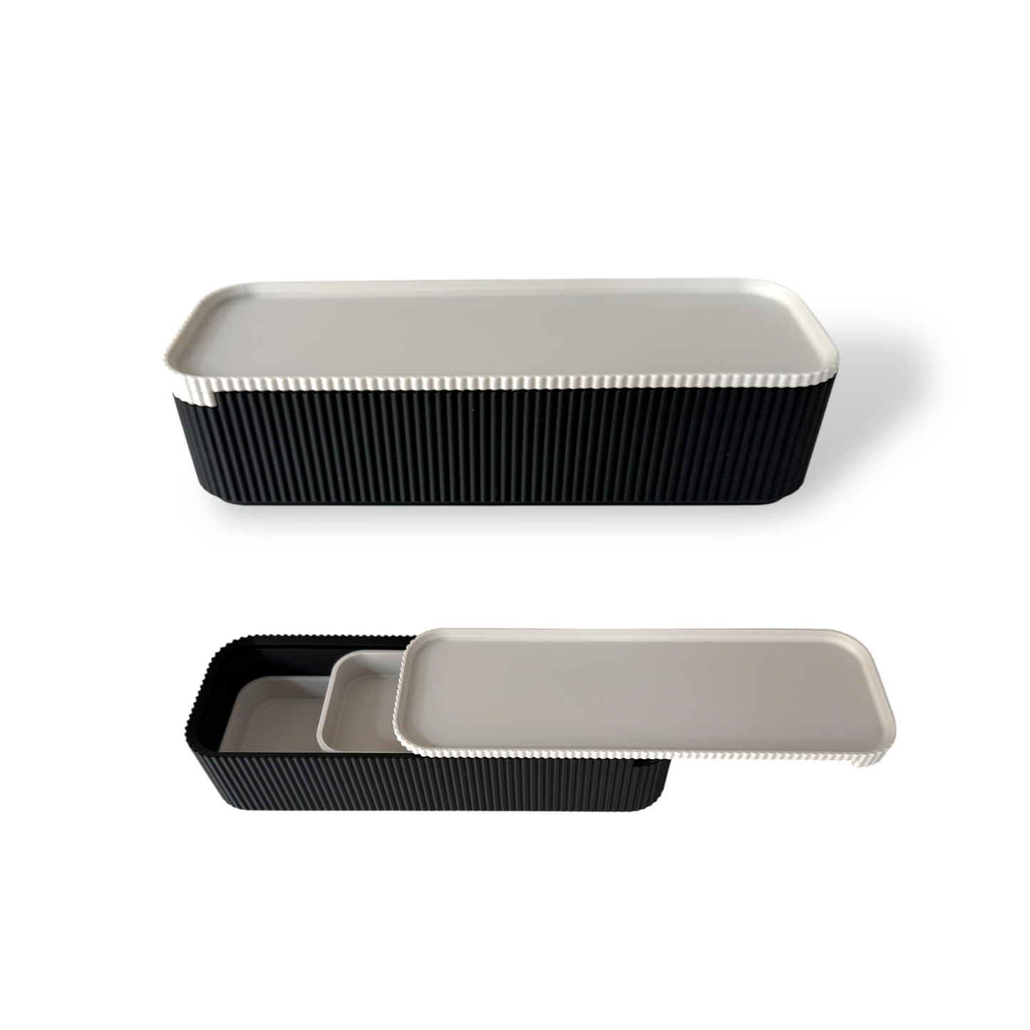 Black Pencil Case with Sliding Lid