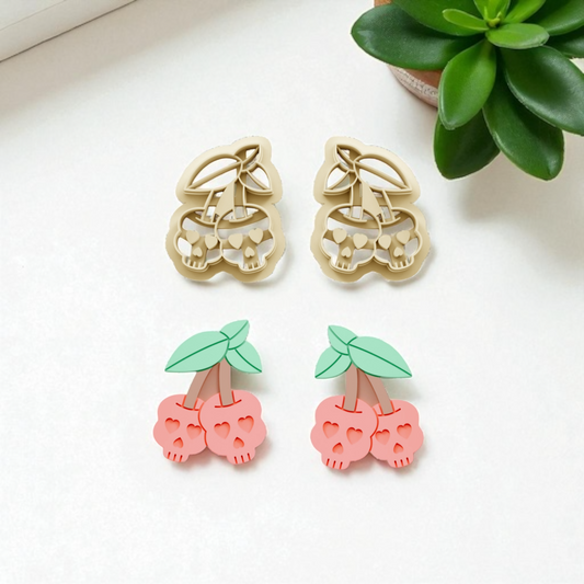 Cherry Skulls Clay Cutter Duo