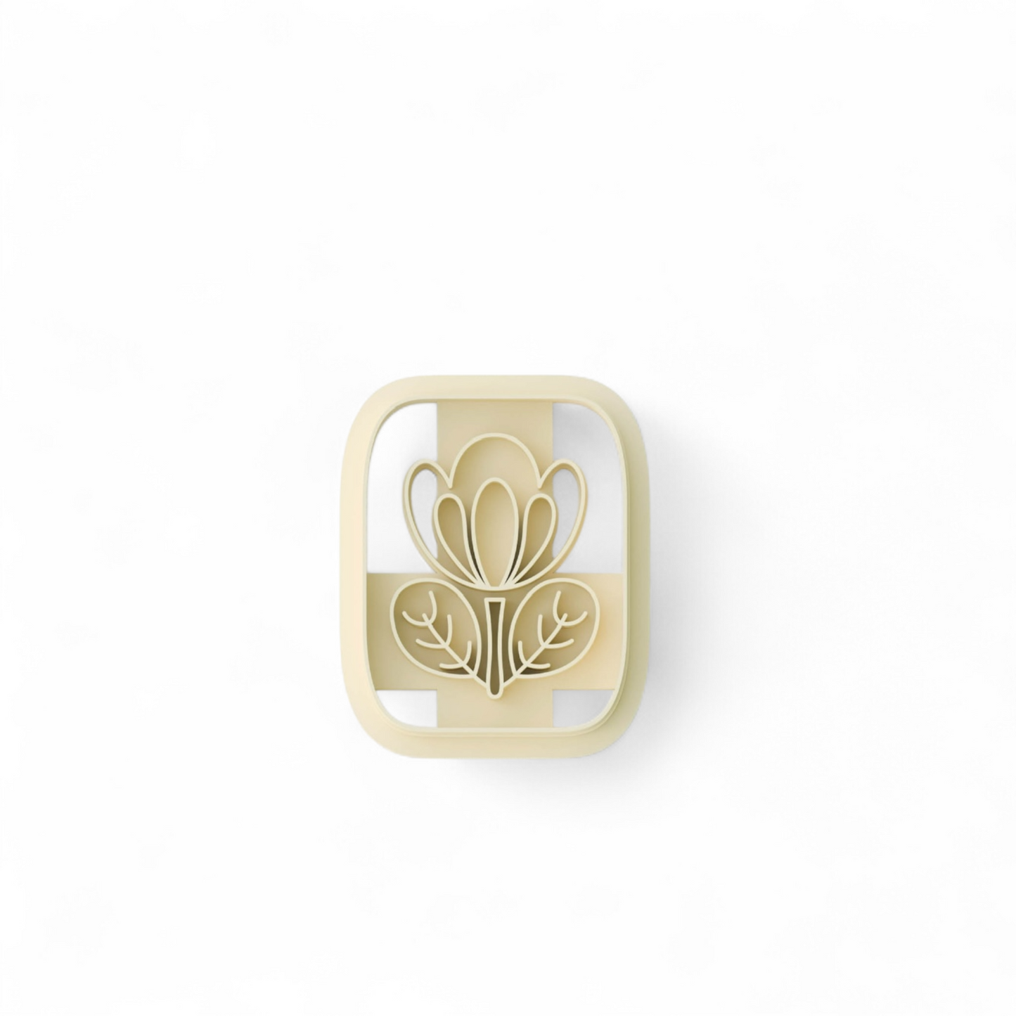 Flower Tile Clay Cutter 25mm sharp edge for detailed clay jewellery crafting made in UK from high-grade PLA