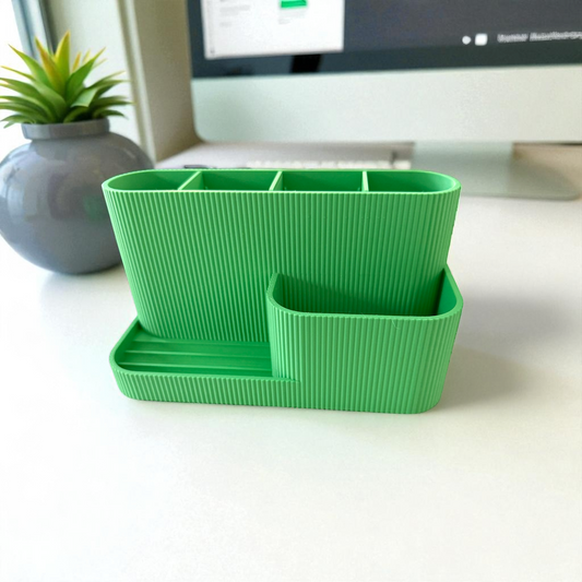 Desk Organiser/Phone Stand Green
