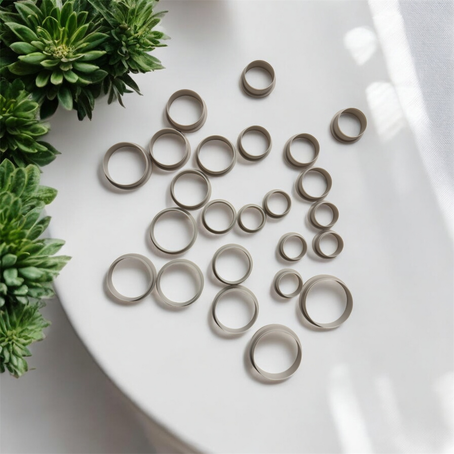 Circle polymer clay cutter for precise and clean cutting, imprinting, and texturing in various clays