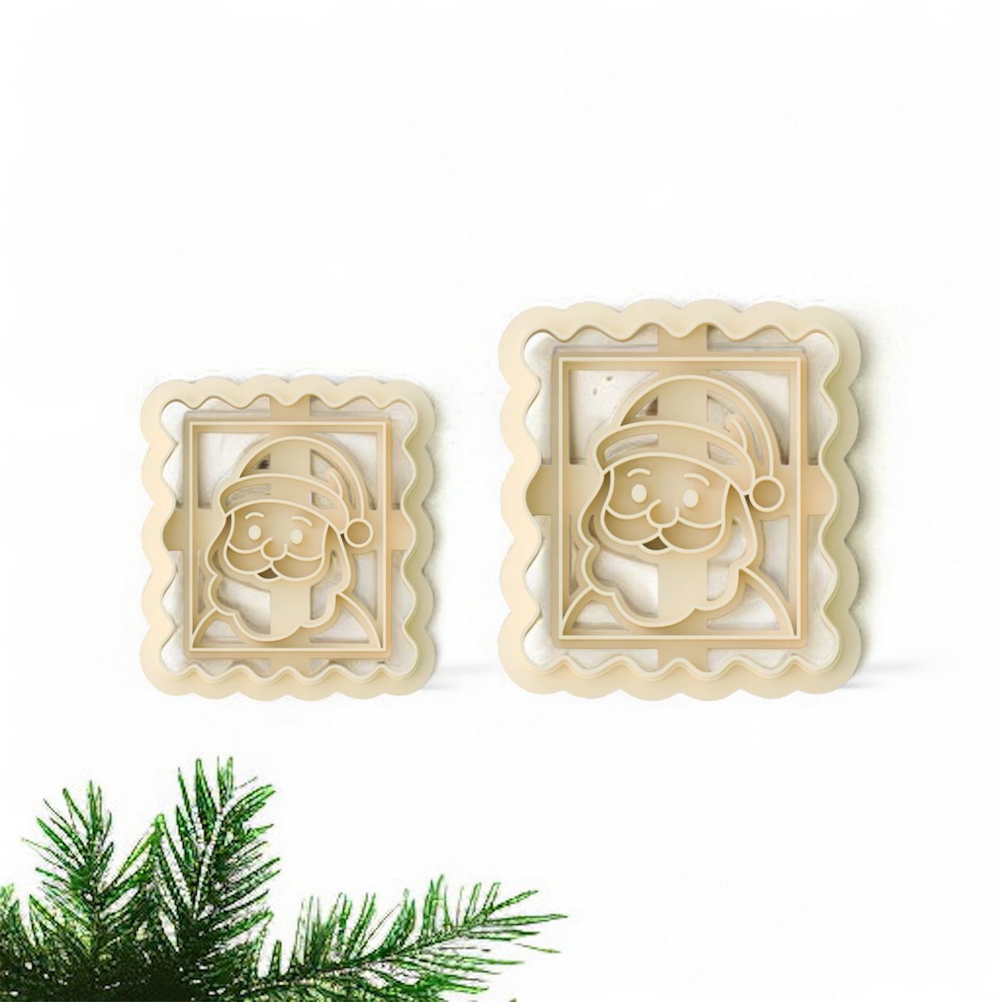 Santa Stamp Clay Cutter with sharp edge for detailed clay work in various sizes for crafting, made from high-grade PLA in the UK