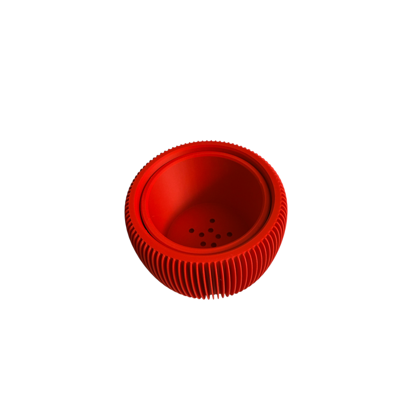 Retro Ribbed Planter - Red