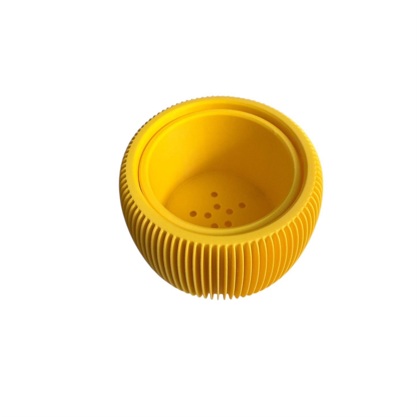 Retro Ribbed Mini Planter - Yellow