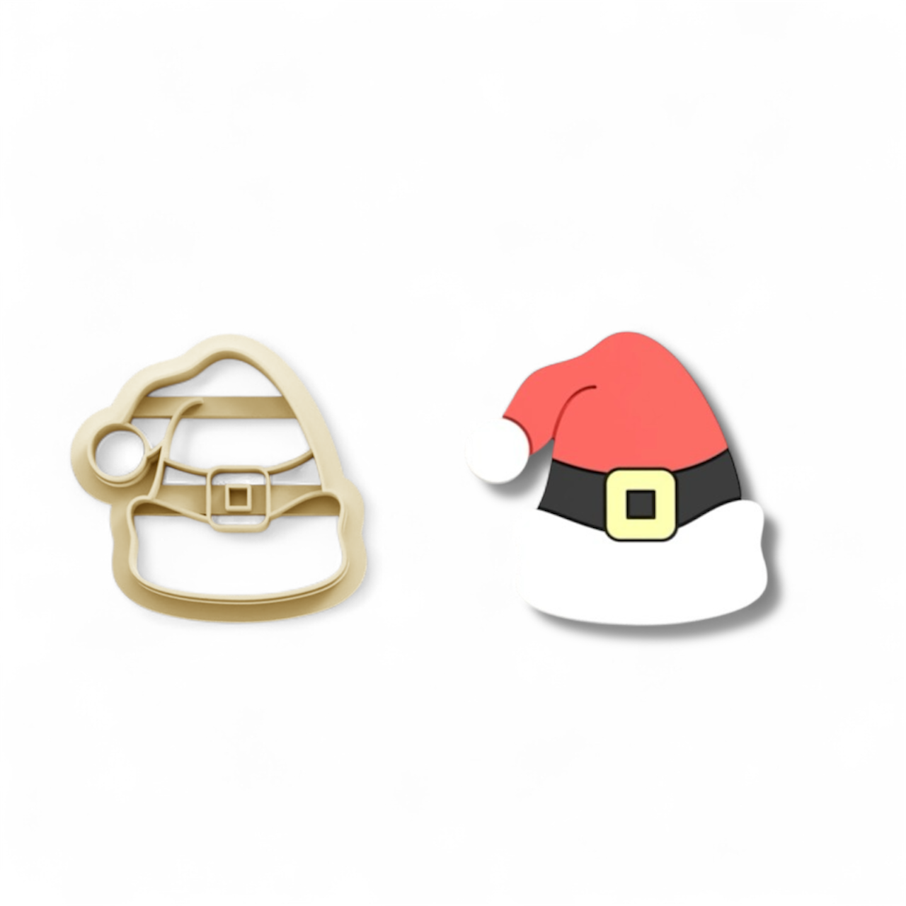 Santa Hat Polymer Clay Cutter 20mm made from high grade PLA with sharp edge for festive crafting