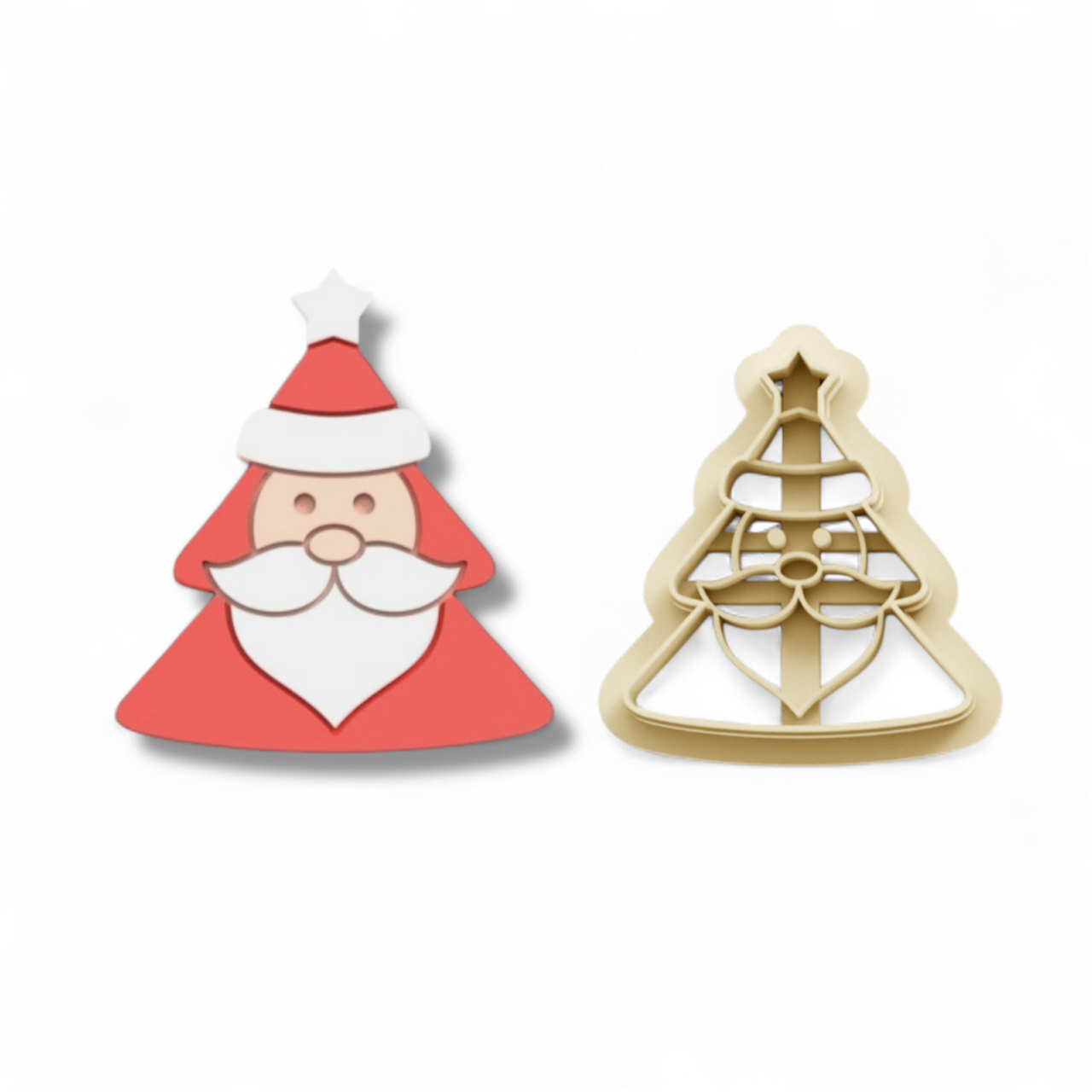 Santa Tree Polymer Clay Cutter 25mm made from high grade PLA with sharp edge for precise crafting