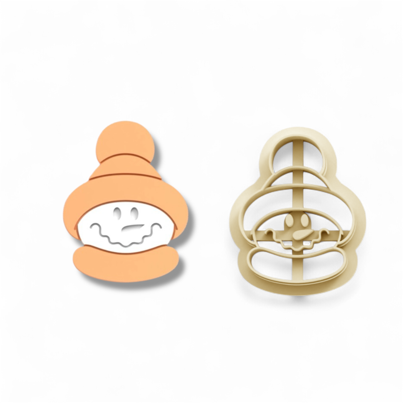 Snowman Face Polymer Clay Cutter 25mm