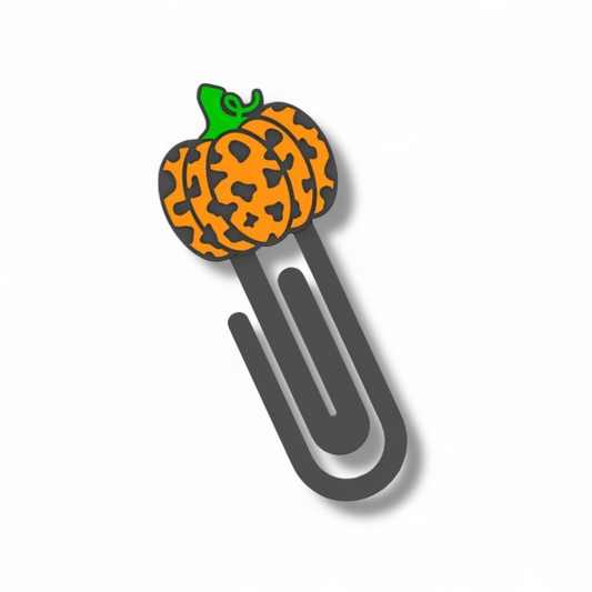 Jumbo Paperclip  - Cow Spot Pumpkin