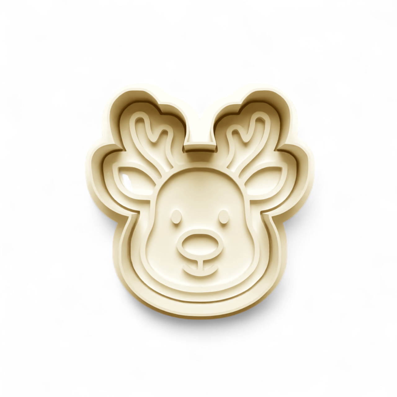 Reindeer cookie cutter for festive baking with detailed reindeer design