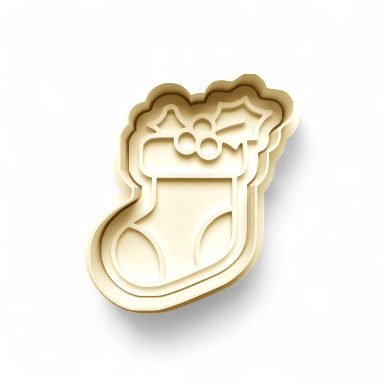 Christmas Stocking Cookie Cutter for festive cookie shaping and imprinting