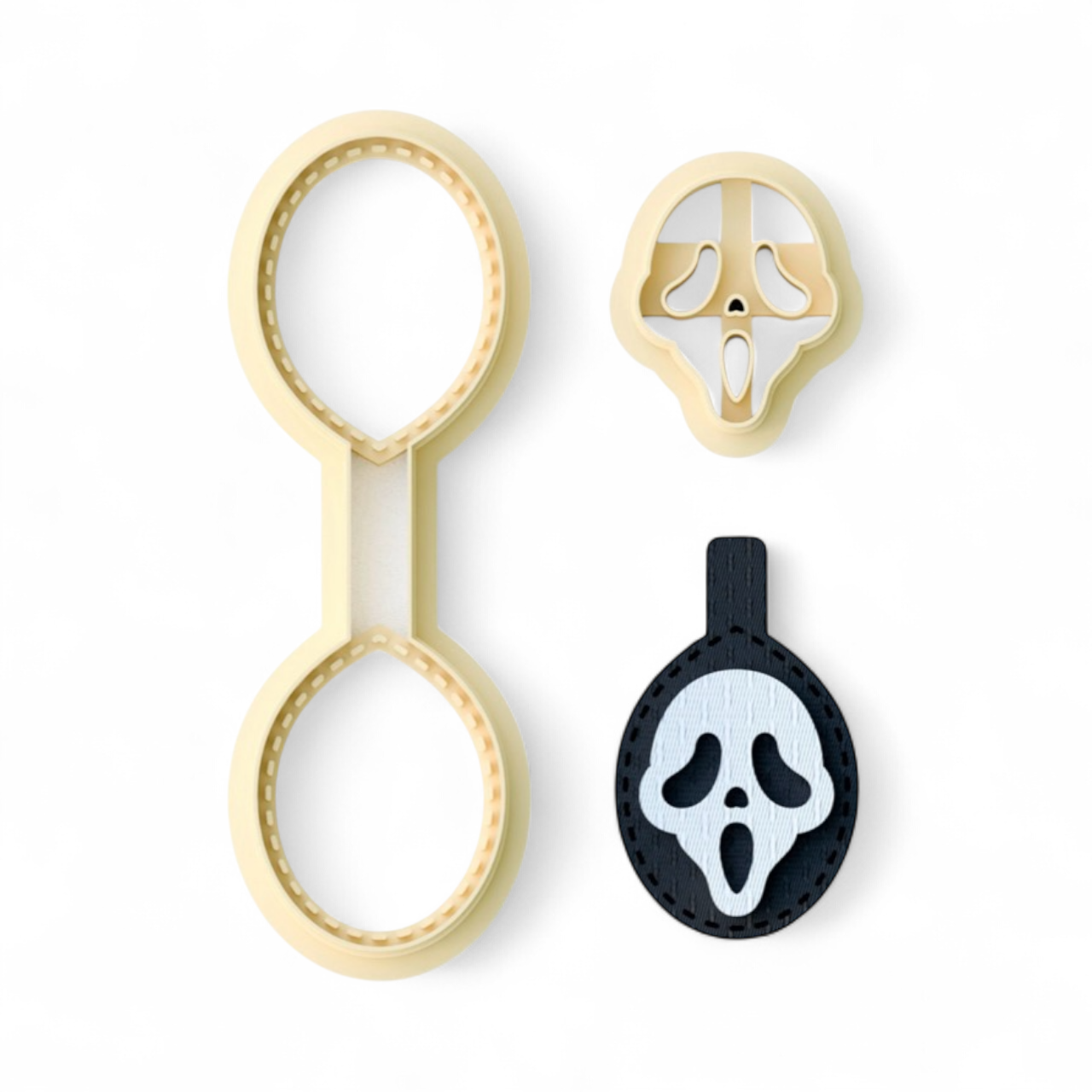 Scream Keychain Cutter 45mm made from high grade PLA for polymer clay crafting