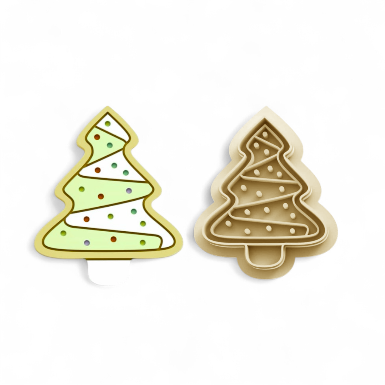 Gingerbread Christmas Tree cutter 25mm made from high-grade PLA for precise holiday baking