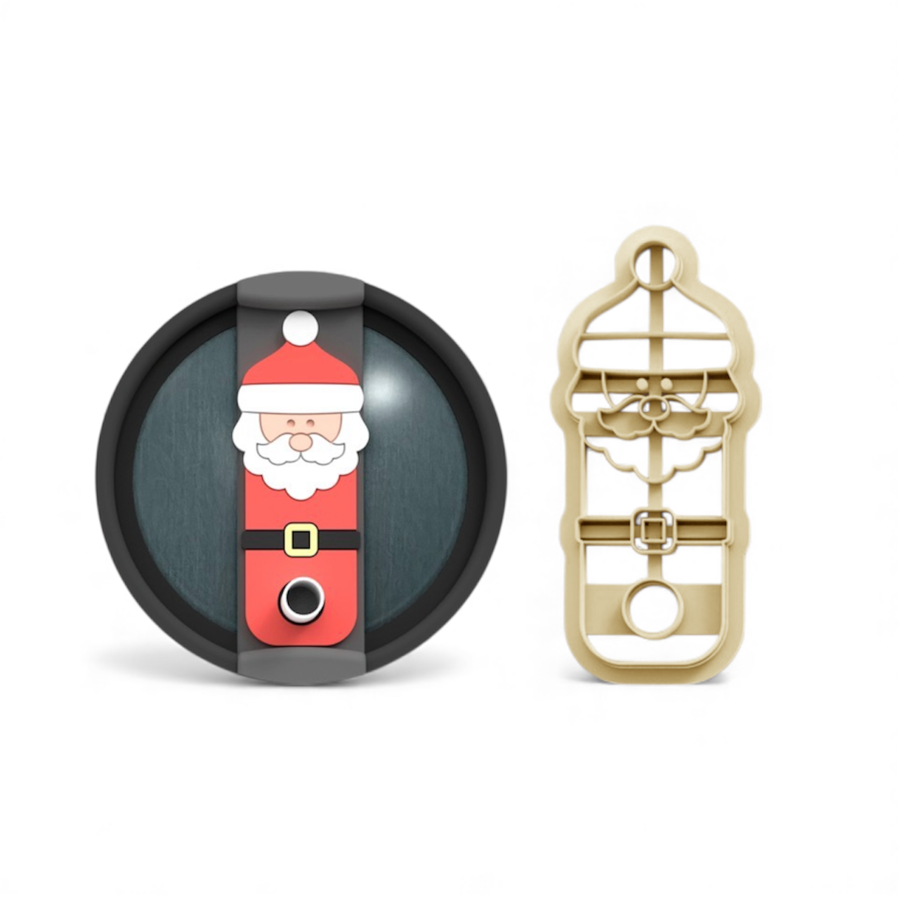 Santa flask topper cutter 40oz with sharp edge for festive crafting