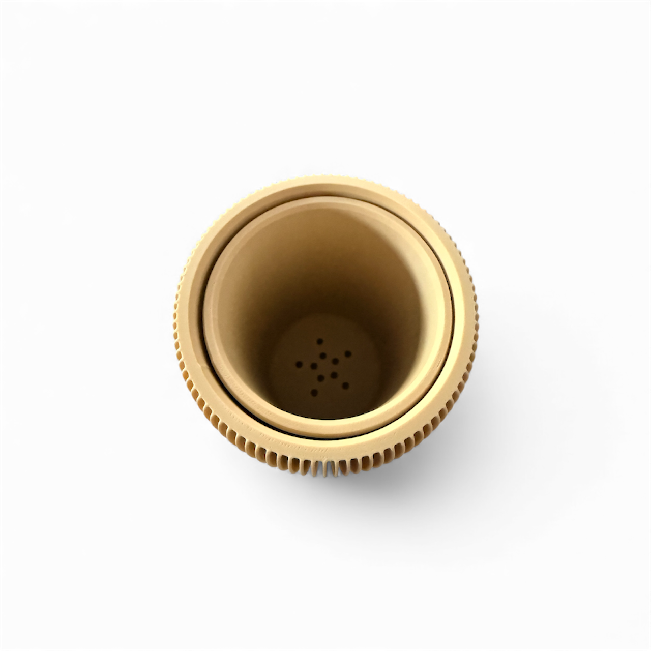 RETRO RIBBED HIGH PLANTER MATTE CAPPUCINO