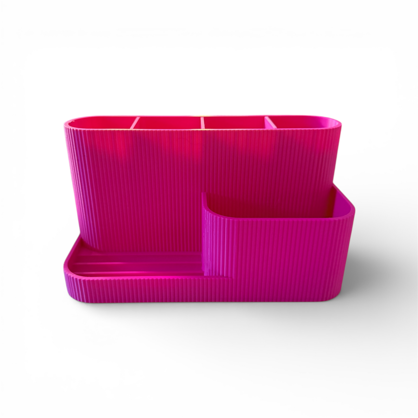 Desk Organiser Phone Stand Raspberry Pink Satin