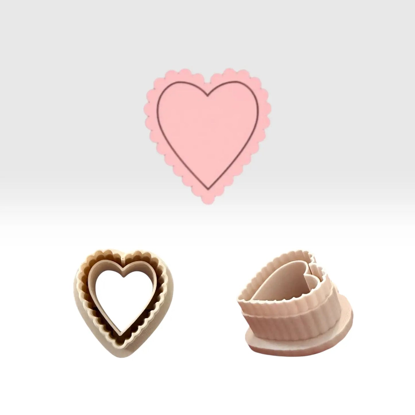 SCALLOPED HEART WITH LINE CUTTER Millees