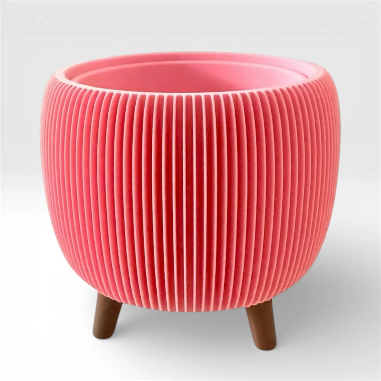 RETRO RIBBED PLANTER SOFT PINK LARGE Millees