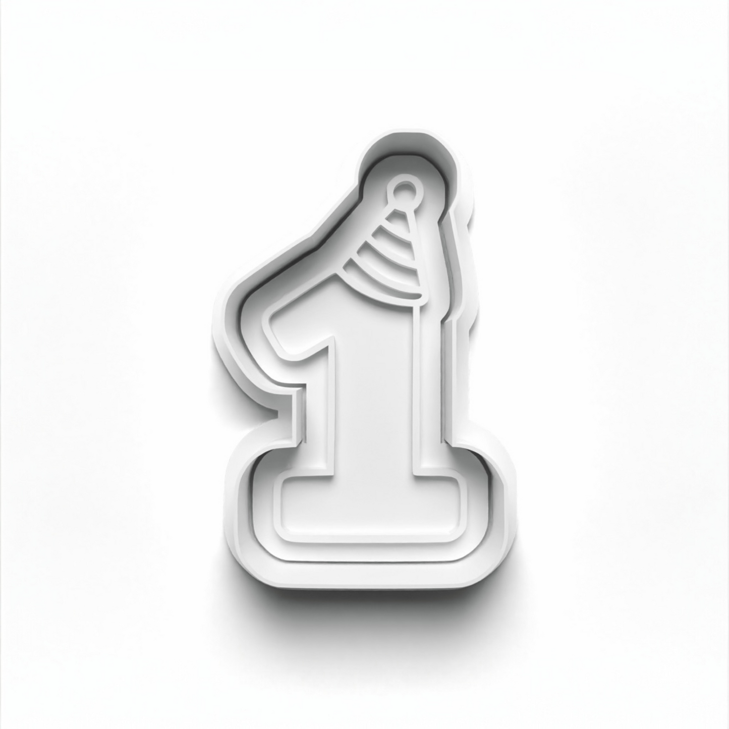 1st Birthday Cookie Cutter number 1 shape for dough and fondant cutting