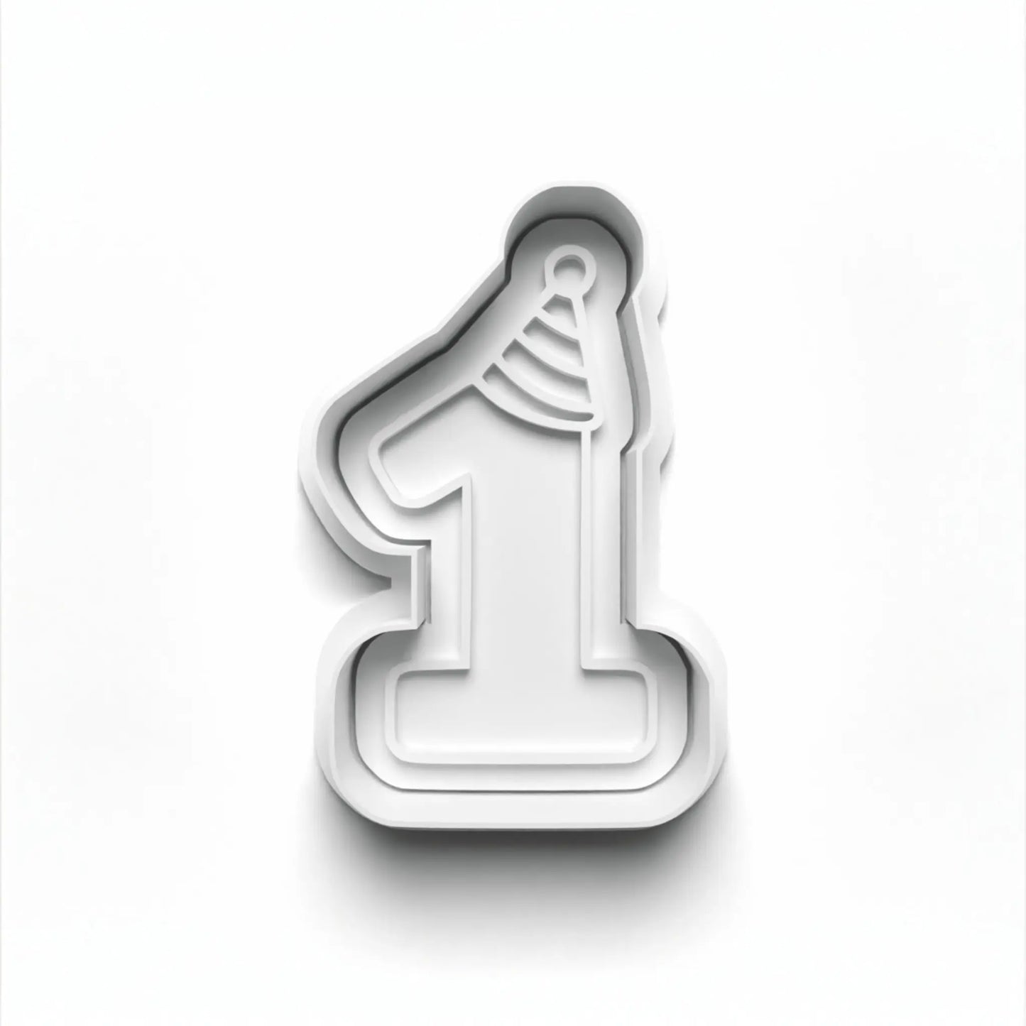 1st Birthday Cookie Cutter number 1 shape for dough and fondant cutting
