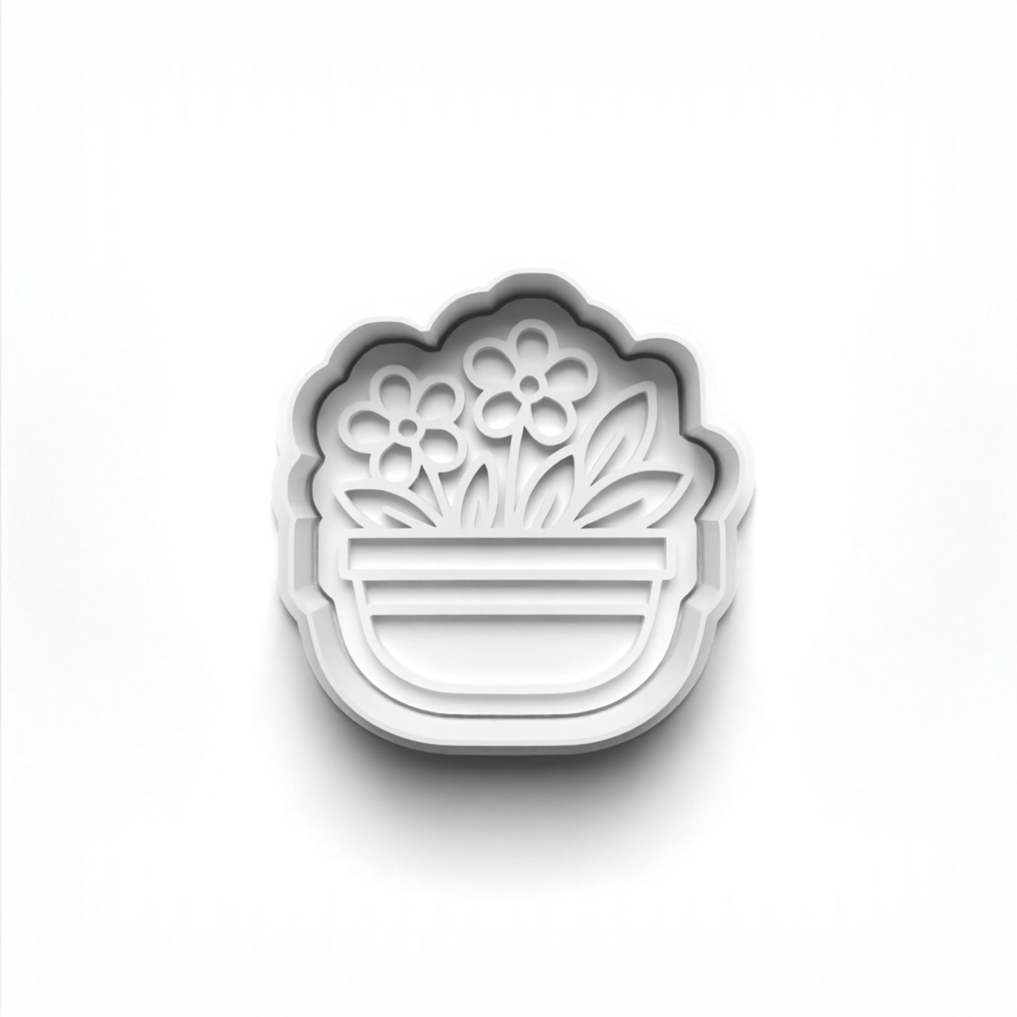 Flowerpot 1st birthday cookie cutter for fondant and dough shaping