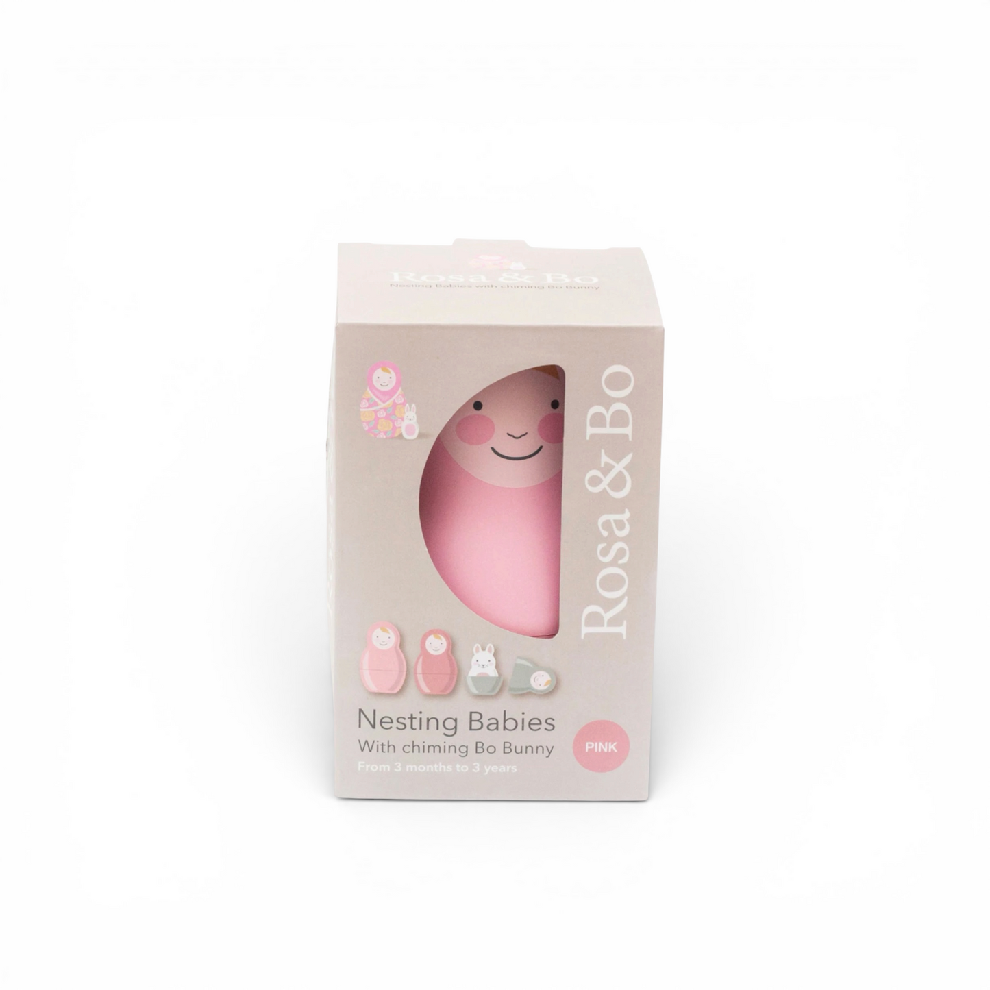 Pink Pastel Nesting Babies with Chiming Bo Bunny