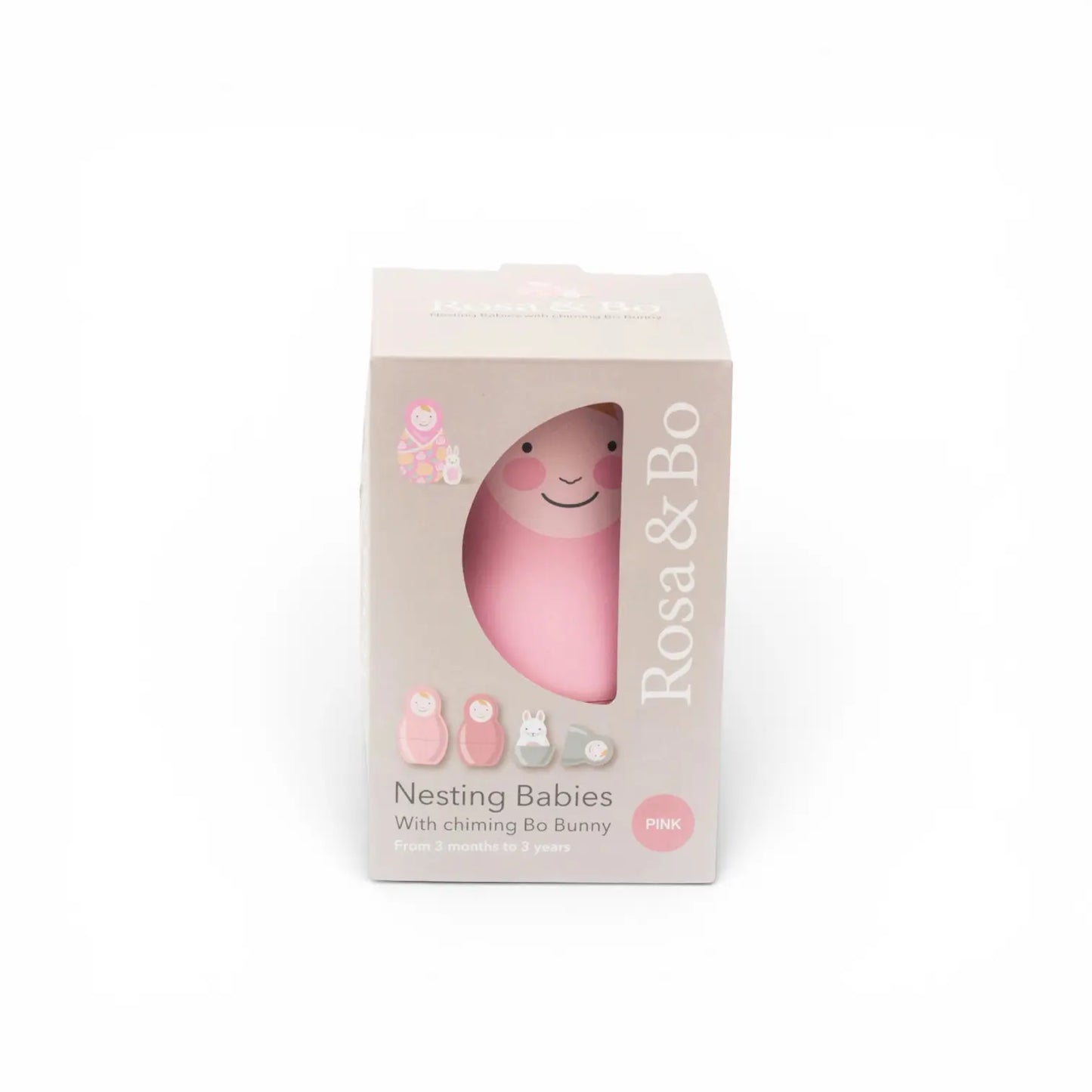 Pink Pastel Nesting Babies with Chiming Bo Bunny Millees