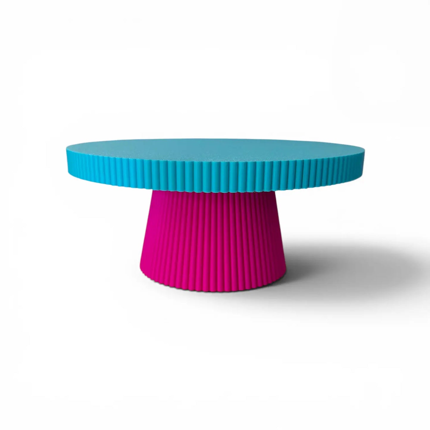 DECORATIVE CAKE STAND TURQUOISE AND RASPBERRY Millees
