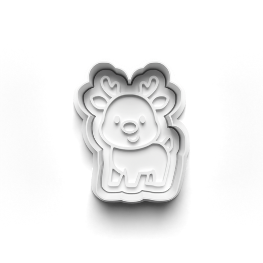 REINDEER COOKIE CUTTER/STAMP