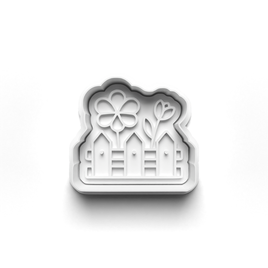 Flower Garden 1st Birthday Cookie Cutter for fondant and dough shaping, 6.5cm x 6.0cm