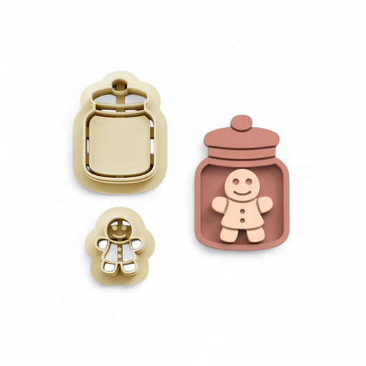 Gingerbread Jar Polymer Clay Cutter