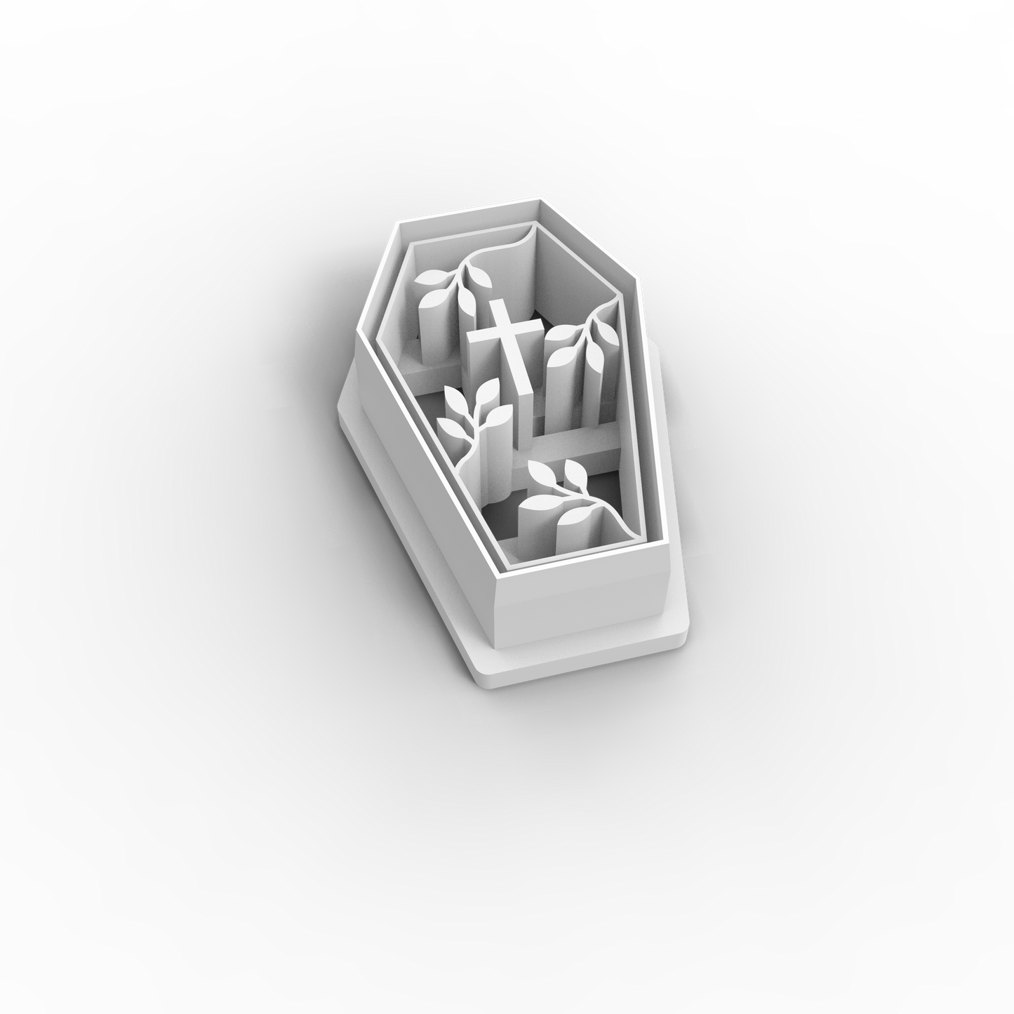 FLORAL VINE COFFIN CUTTER