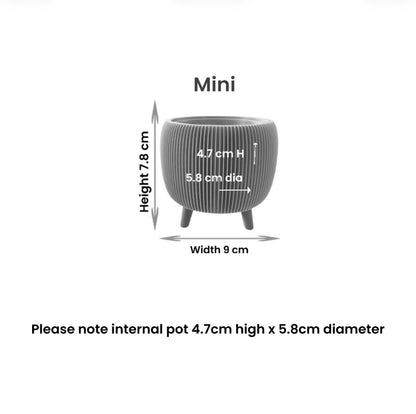 RETRO RIBBED PLANTER SKY MINI