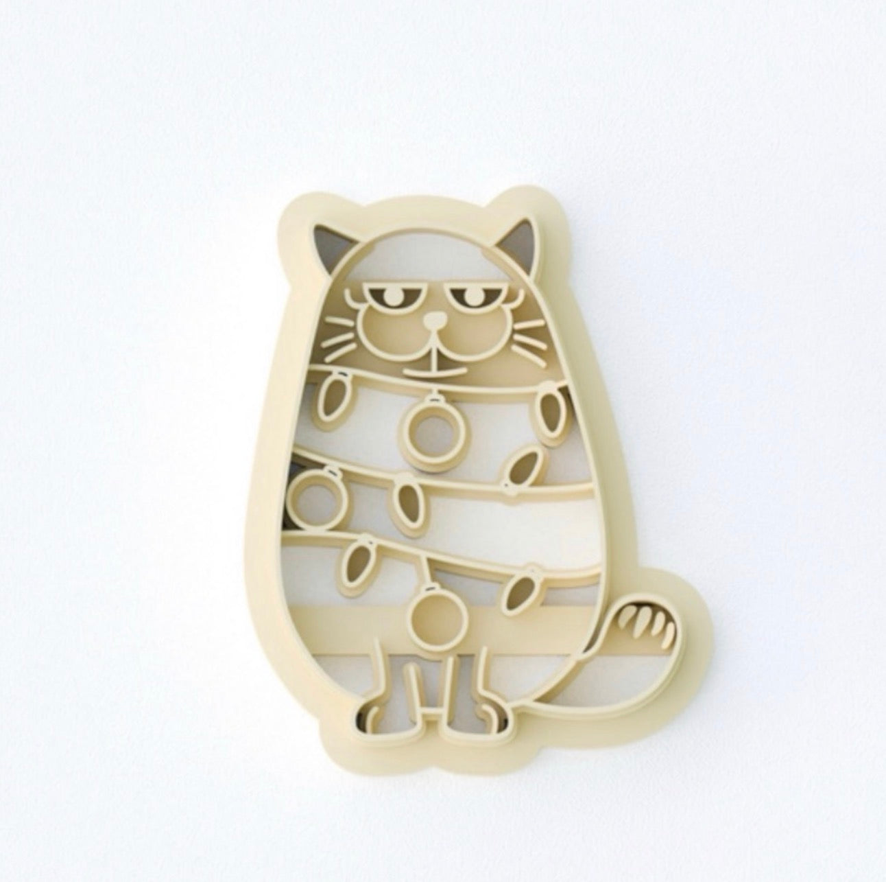 Cat in Lights Clay Cutter 30mm