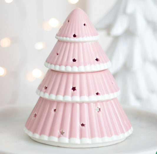 Pink Christmas Tree Wax Burner