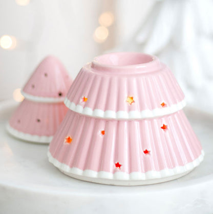Pink Christmas Tree Wax Burner