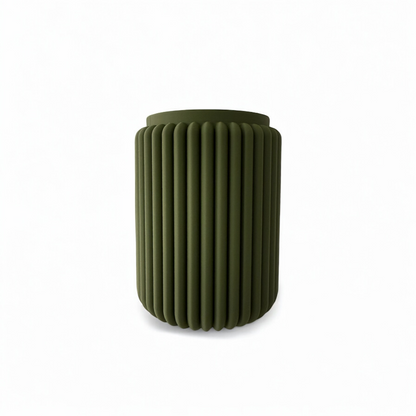 Modern Ribbed Holder Green