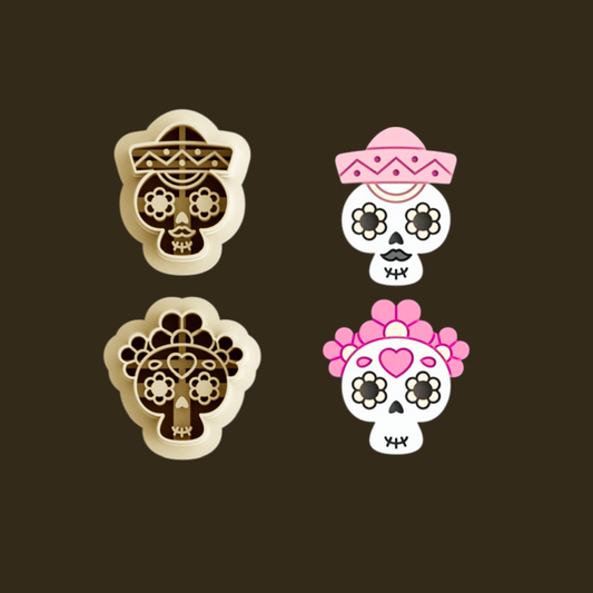 Boy and Girl Skull Cutter Duo 25mm