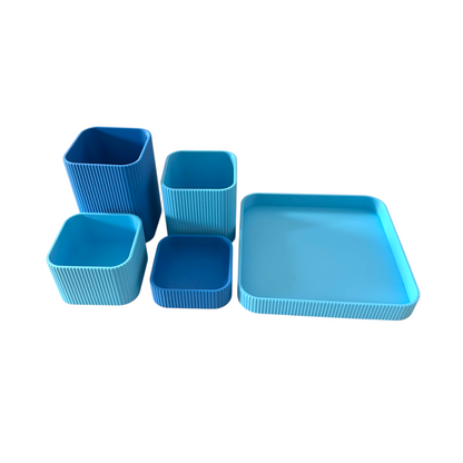 Multipot Desk Organiser Blues