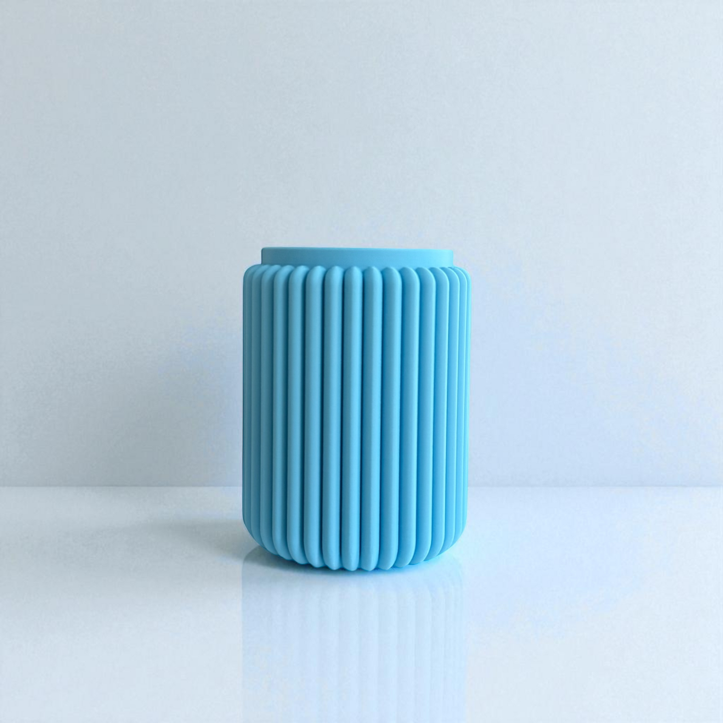 Modern Ribbed Holder Sky Blue