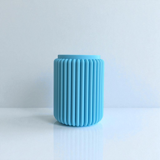Modern Ribbed Holder Sky Blue