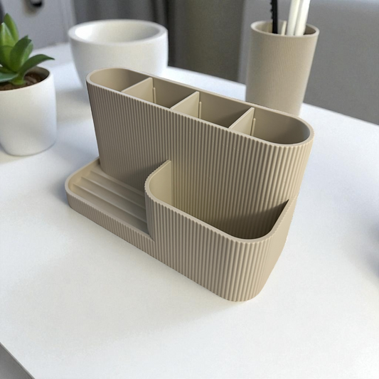 Desk Organiser/Phone Stand Bone