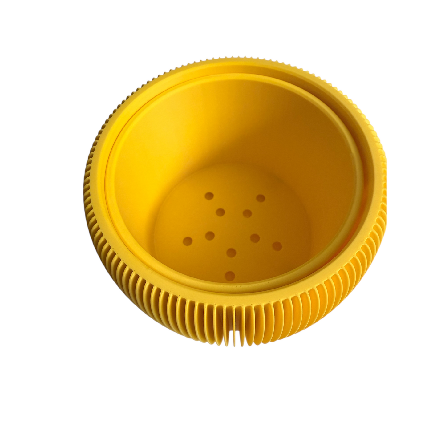 Retro Ribbed Planter - Yellow
