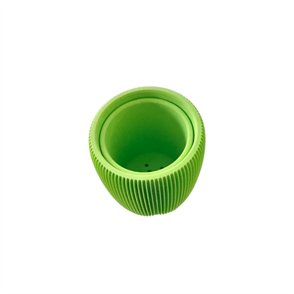 Retro Ribbed Small Planter - Lime