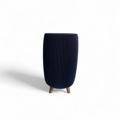 RETRO RIBBED PLANTER NAVY TALL